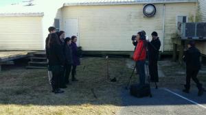 Student team being interviewed by the CASIS team. 